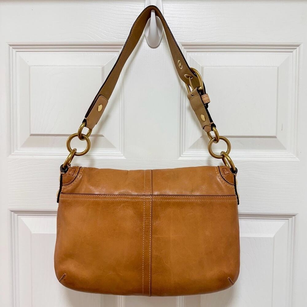 Coach Legacy Soho Buckle Flap Woven Leather Large Hobo Shoulder Bag Vintage Y2K - Picture 5 of 12